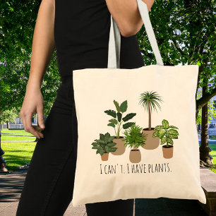 Tote Bag Je ne peux pas, j'ai un Amoureux Plante Plante drô