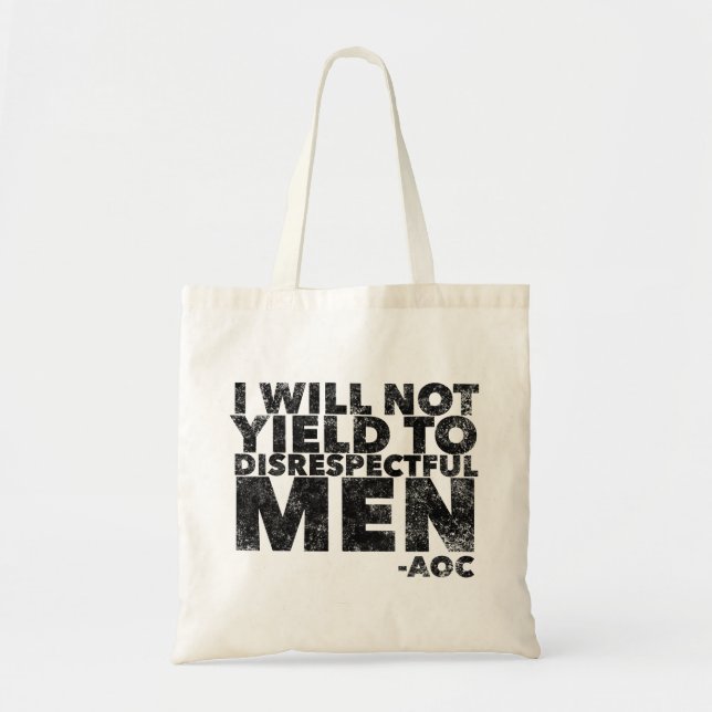 Tote Bag Je ne répondrai pas aux hommes irrespectueux (Devant)