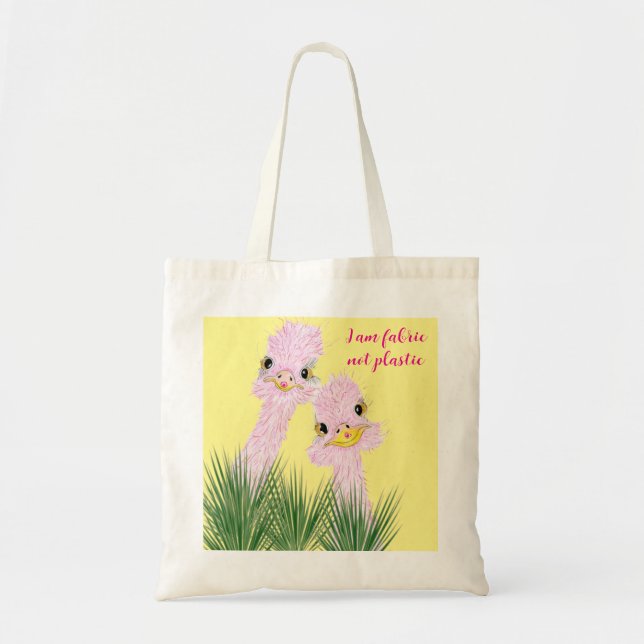 Tote Bag Je ne suis pas du tissu plastique (Devant)