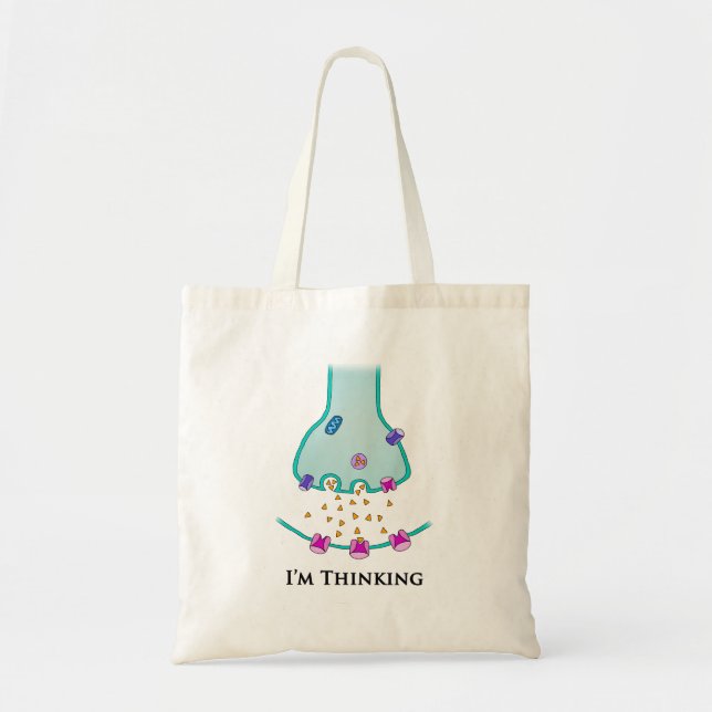 Tote Bag Je pense à la synapse neuronale (Devant)