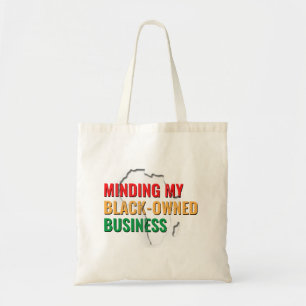 Tote Bag Je pense à mon entreprise à propriétaire noir