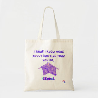 Tote Bag Je pense que je connais plus le tricot que vous...
