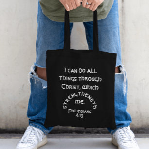 Tote Bag Je Peux Faire Tout Philippiens 4 Verse Bible