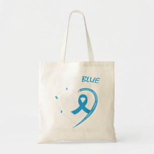 Tote Bag Je porte du bleu pour mon cousin parce que le figh