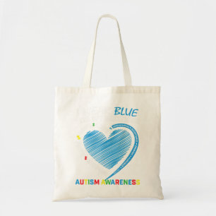 Tote Bag Je porte du bleu pour mon frère produit de sensibi