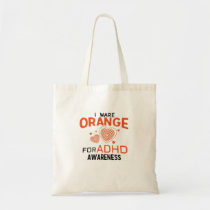 Tote Bag Je porte l'orange pour le ruban d'orange de