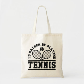 Tote Bag Je préfère jouer au tennis