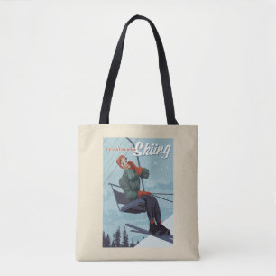 Tote Bag Je préfère skier Imprimer