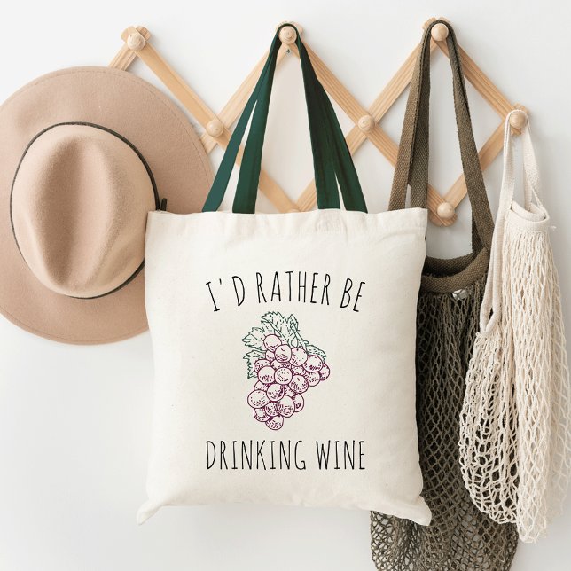 Tote Bag Je Préférerais Boire Du Vin (Créateur téléchargé)
