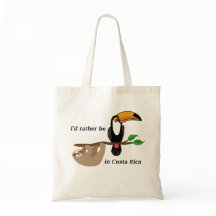 Je préférerais être au Costa Rica, toucan