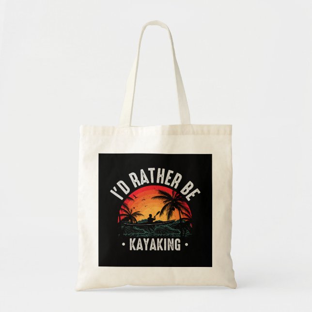 Tote Bag Je préférerais être Kayak (Devant)