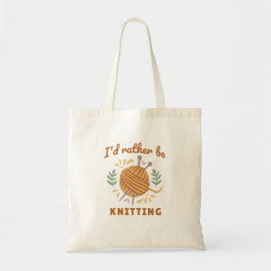 Tote Bag Je Préférerais Être Tricot