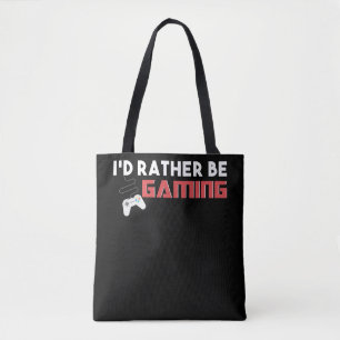Tote Bag Je Préférerais Jouer Ordinateur Et Console Gamer