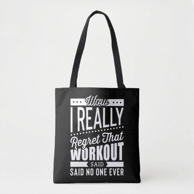 Tote Bag Je Regrette Vraiment Que La Motivation De Fitness  (Devant)