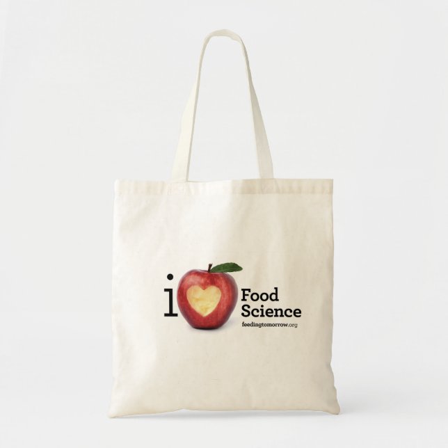 Tote Bag "Je sciences de l'alimentation de coeur" (Devant)