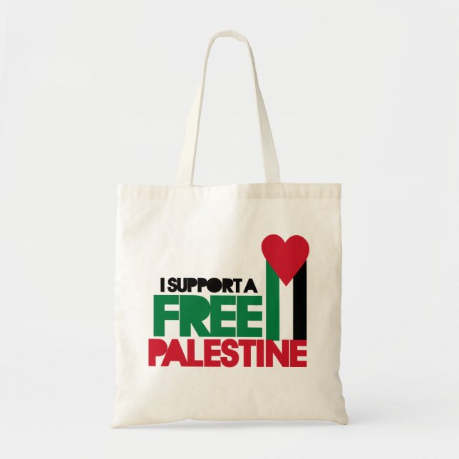 Tote Bag Je soutiens la palestine libre (Devant)