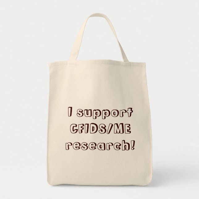 Tote Bag Je soutiens la recherche de CFIDS/ME ! (Devant)