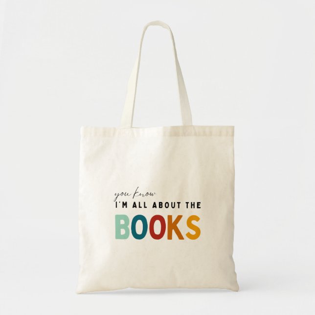 Tote Bag Je suis à propos des livres (Devant)