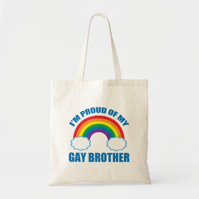 Tote Bag Je suis fière de ma soeur gay LGBT, mon frère gay (Devant)