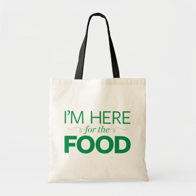 Tote Bag Je suis ici pour la nourriture (Devant)