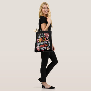 TOTE BAG JE SUIS ICI POUR LES PAUSES DÉJEUNER LES PUBLICITÉ