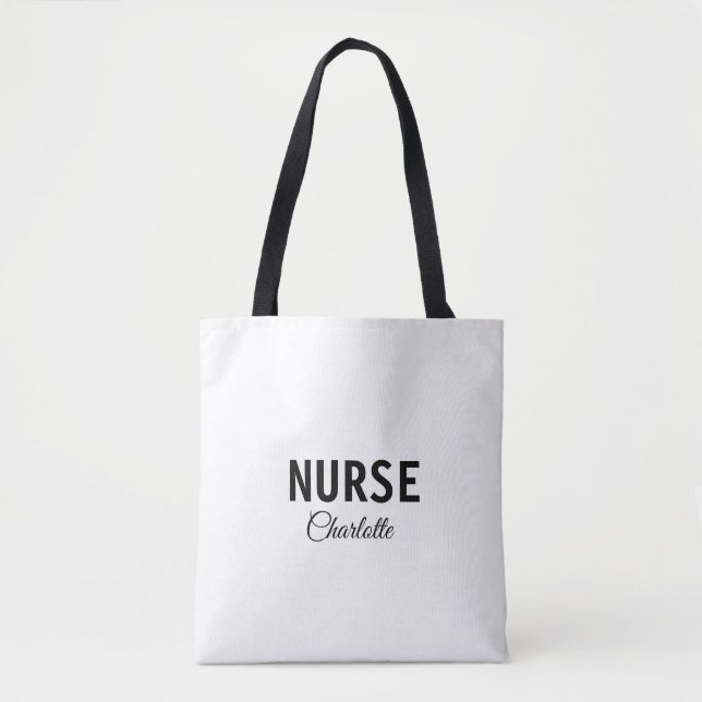 Tote Bag Je suis infirmière médecin expert ajouter votre no (Devant)
