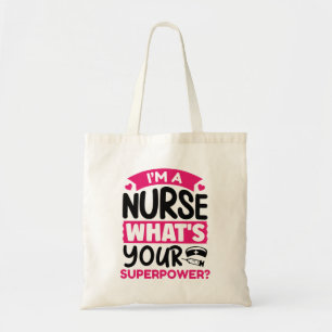 Tote Bag Je suis infirmière Quelle est votre superpuissance