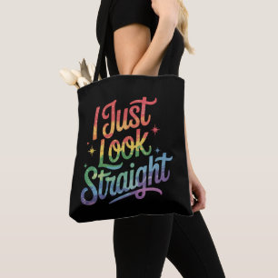 Tote Bag Je suis juste hétéro Arc-en-ciel LGBTQ Fierté Alli