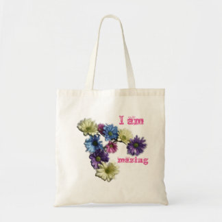 Tote Bag Je suis l'affirmation Extraordinaire des fleurs