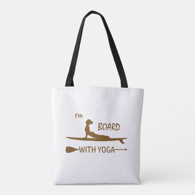 Tote Bag Je suis le conseil d'administration avec le yoga (Dos)