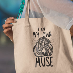 Tote Bag Je suis mon propre cadeau Inspirationnel Muse Quir