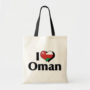Tote Bag Je suis Oman drapeau d'amour