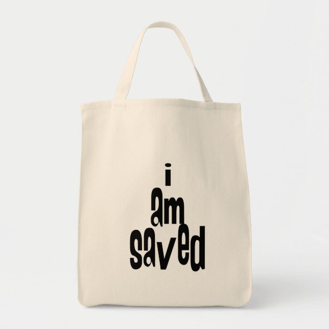 Tote Bag Je suis sauvé chrétien (Devant)