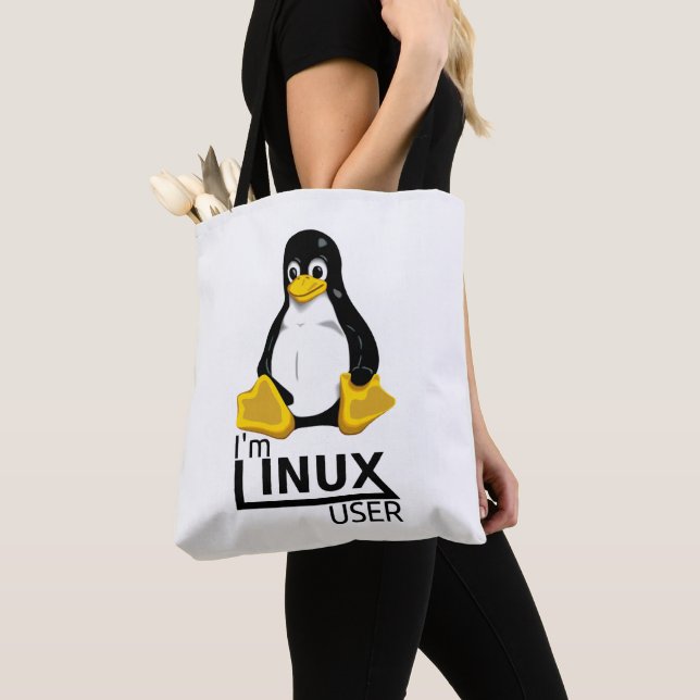 Tote Bag Je suis un utilisateur Linux (De près)