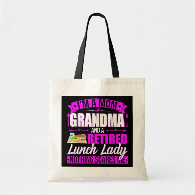 Tote Bag Je suis une maman grand-mère à la retraite dame dé (Devant)