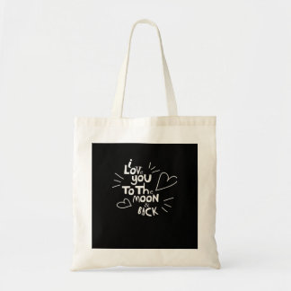 Tote Bag Je t'aime jusqu'à la lune et retour Amoureux