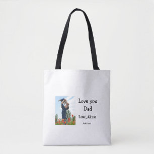 Tote Bag Je t'aime papa fête des pères élégant ajouter du t