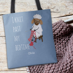 Tote Bag Je tricote au-delà de mon heure de coucher Amoureu