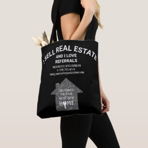 Tote Bag Je Vends Immobilier Love Référentiels Silver Realt