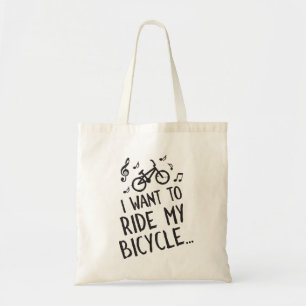 Tote Bag Je veux monter ma bicyclette