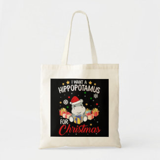 Tote Bag Je Veux Un Hippopotame Pour La Chemise De Noël