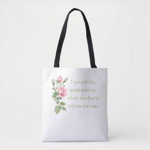 Tote Bag Je viens seul au jardin Citation Jardinage