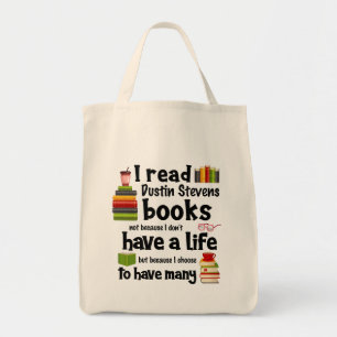 Tote Bag Je Vis Beaucoup De Vies Lire Dustin Stevens Livres