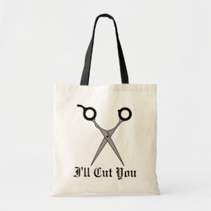 Tote Bag Je vous couperai (les ciseaux de coupe de cheveux