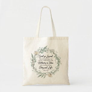 Tote Bag Jean 3:16 Dieu a tellement aimé la Bible Verse du 