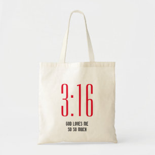 Tote Bag Jean 3:16 DIEU M'AIME Christian