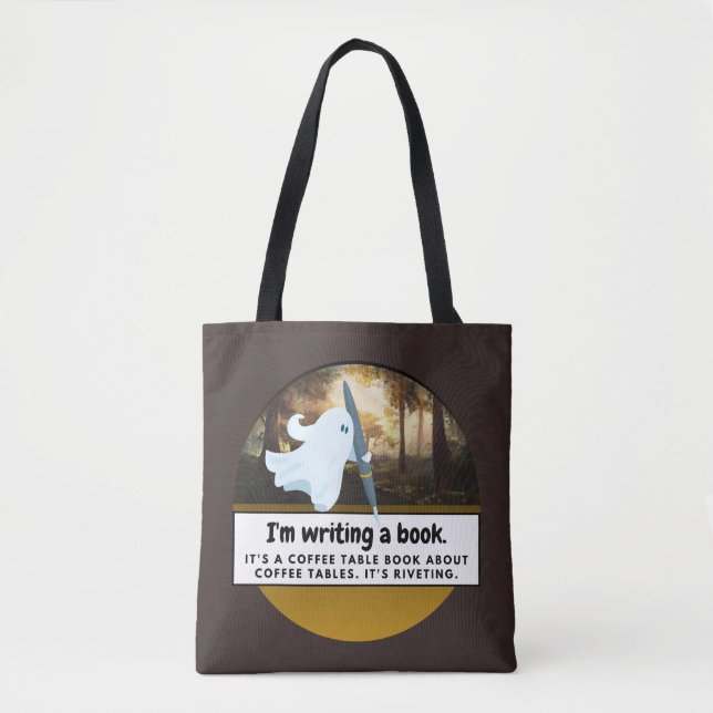 Tote Bag J'écris un livre : bande dessinée de l'écrivain (Devant)