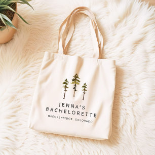 Tote Bag JENNA Pine Tree Camp Mountain Bachelorette