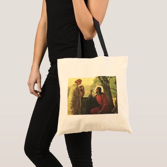 Tote Bag Jésus Christ et le Bon Samaritain dans le Puits (Devant (produit))