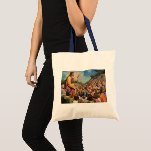 Tote Bag Jésus-Christ Sermon sur la montagne, Religion Vint